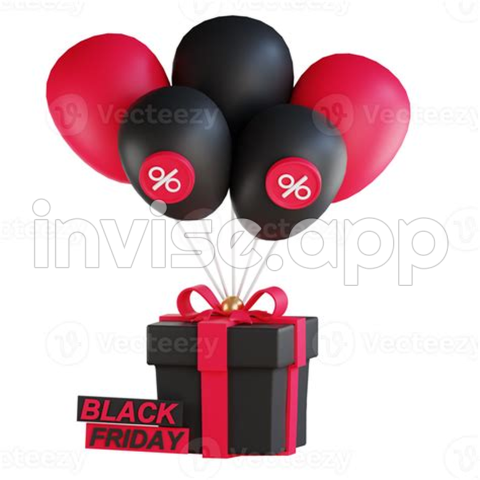 3D Black Friday Icon 14972873 - Black Friday Stickers