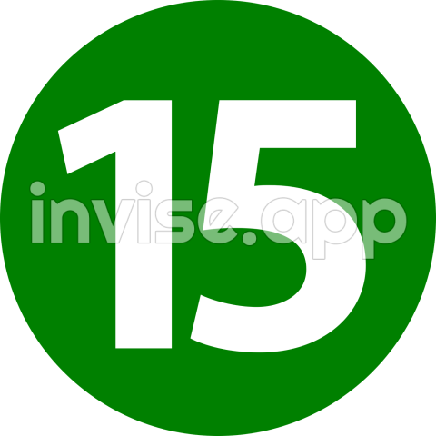 Black 15 - Download Yukle Number 15 Icon Clipart (3365910) Pinclipart