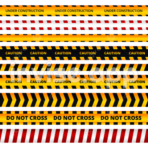 Caution Tapes Vector Hd Images, Caution Stripe Border Tape Strip - Faixa De Segurança