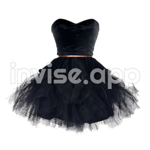 Dress Black Transparent Stick - Black Bridesmaid Dress