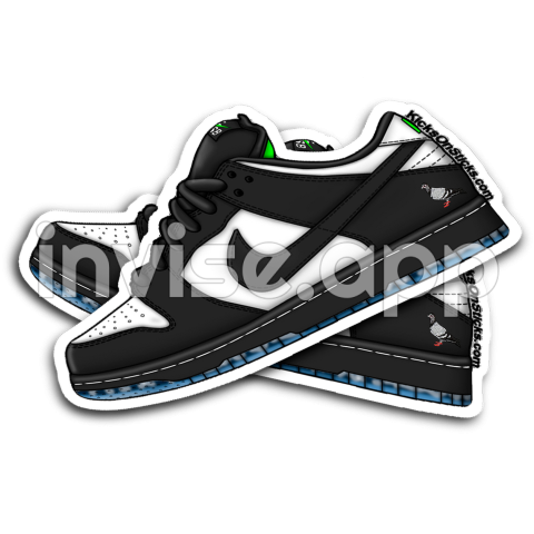 Nike Sb Dunk Low "Pigeon Panda" Sneaker Sticker Kicksonsticks - Grey Panda Dunks