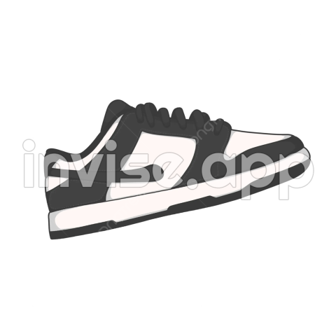 Panda Dunks Women - Panda Dunk Sneakers Shoe Sticker, Panda, Sneakers, Shoes Art