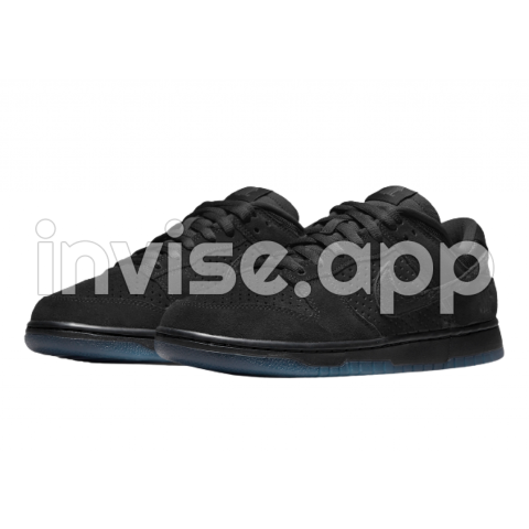 Nike Dunk Low Sp Undefeated 5 On It Black By Youbetterfly - Light Blue High Dunks