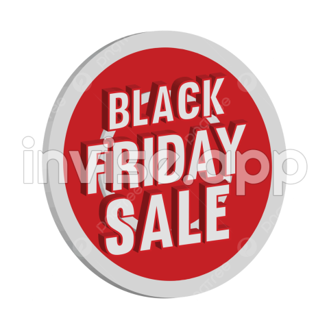 Black Friday Elements - Black Friday Sale 3D Element Clipart Transparent, Friday Sale, 3D