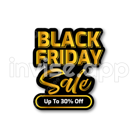 Black Friday Sale Design - Black Friday Sale Vector Hd Images, Gold Black Friday Sale Inscription