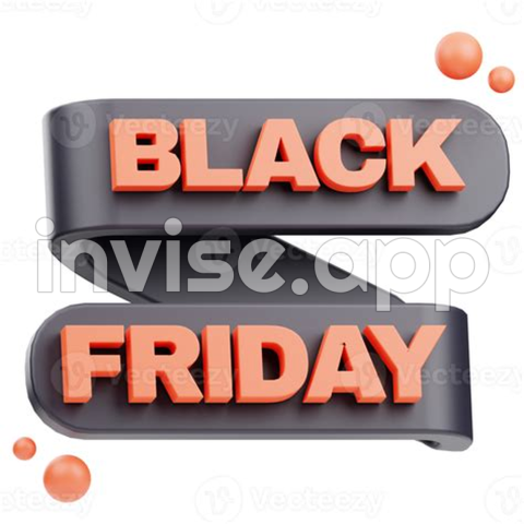 Black Friday Sale Sign - Black Friday Sale Sign 3D Illustration 29968532