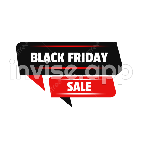 Friday Sale Transparent, Black Friday Sale Attractive Label Banner - Black Friday Sale Sign