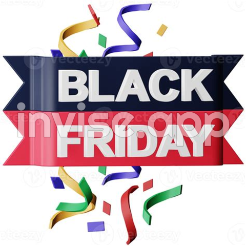 Black Friday 3D Text - Black Friday 3D Rendering Isometric Icon 13363813