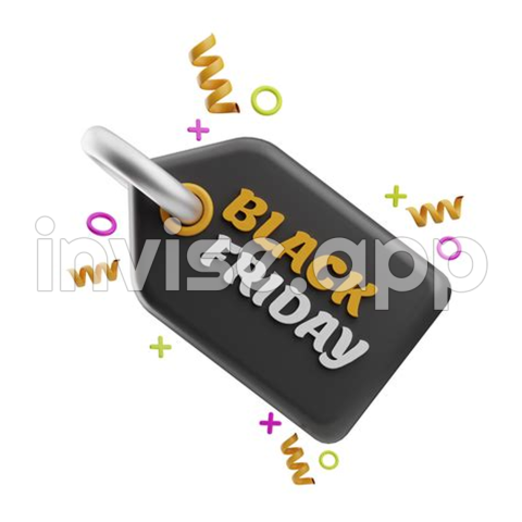 Black Friday 3D Text - Sale Black Friday Illustration 3D 11733881