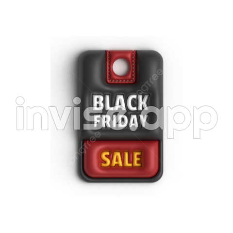 Black Friday 3D Text - 3D Black Friday Tag Design Illustration Vector, Black Friday, Black