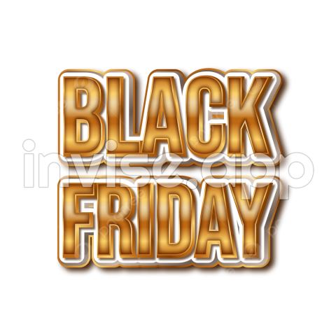 Black Friday Text Effect In Golden Color Elegant 3D Style, Black Friday - Black Friday Text Clip Art