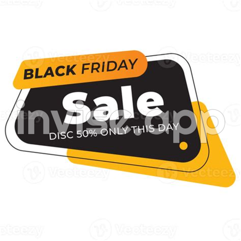 Black Friday Promo Advertising Color 2D Illustration 27124717 - Black Friday Promo