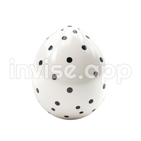 White Easter Eggs - White Easter Egg With Polka Dot Pattern, Polka Dot, Easter Egg, Bunny