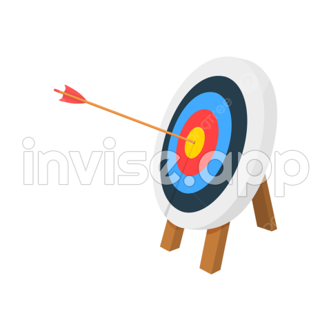 Bullseye Target Vector Art , Archery Target Ring With Arrow Hitting - Archery Target Clip Art