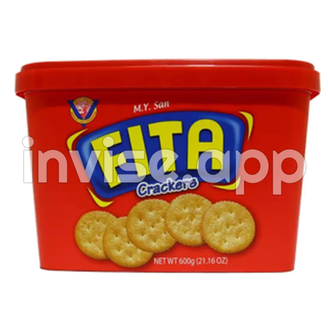 Fita Crackers In Plastic Tub 600G Srs Sulit - Fita Appetizer