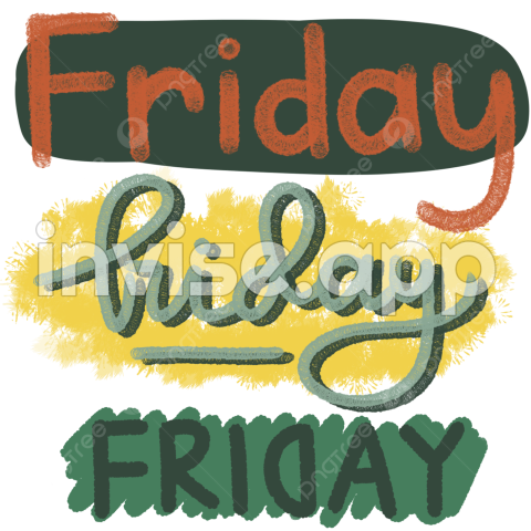 Handwritten Of Friday With Retro Style, Friday, Lettering Of Friday - Retro Friday Images