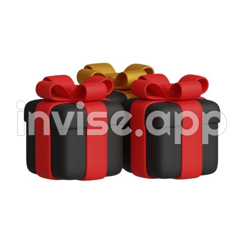 Black Friday Gift - 3D Black Friday Gift Box Icon 33267008