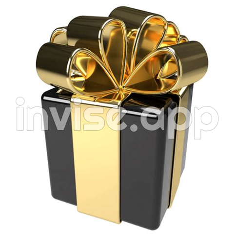 3D Caixa De Presente Ouro Preto Embrulho De Presente De Feriado De - Black Friday Christmas Gifts