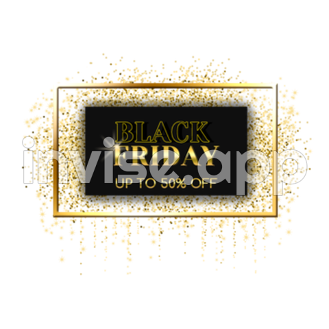 Black Friday Gold - Golden Labels Image, Golden Texture Black Friday Label, Friday