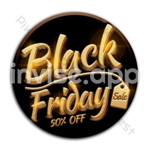 Black Gold Style Black Friday Psd Images Free Download Pikbest - Happy Friday Gold And Black