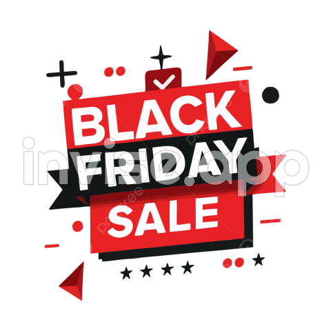 Black Friday Gif - Black Friday Sale Banner Tag Label Vector Transparent Background Image