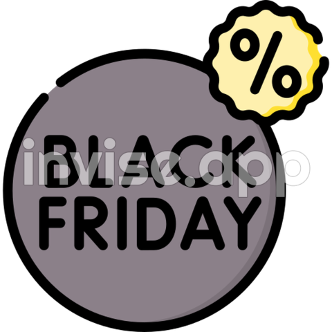 Black Friday Special Lineal Color Icon - Black Friday Special Gif