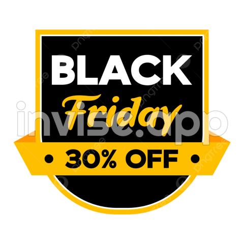 Black Friday 30 % - Black Friday 30 Off With Ribbon Shield, Black Friday, Friday Sale