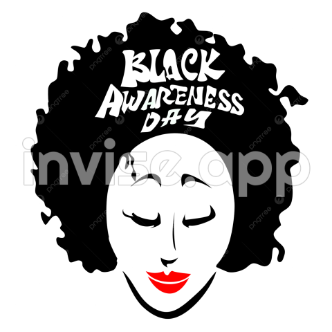 Pinterst Girls Black - Black Awareness Day Girl With Red Lips Vector, Black Awareness Day