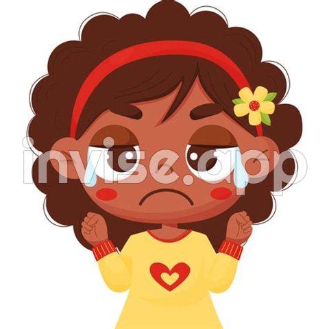 Black Girl - Crying Black Girl Emotion Face 13395823