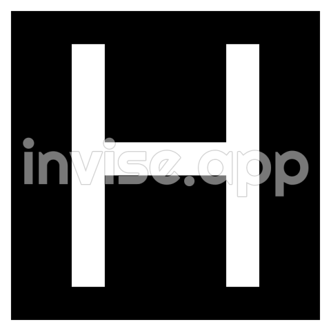 Black H - Letter H Transparent Images, H Letter Icons Free Transparent