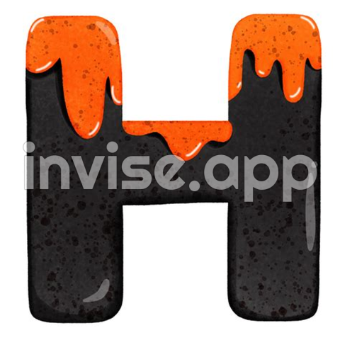 Alphabet Letter H 27380235 - Copper Black Lettter H