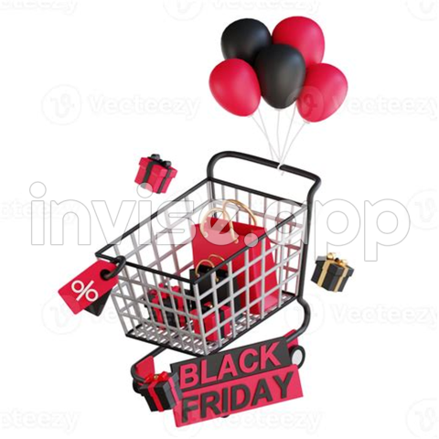 3D Black Friday Illustration 14972848 - Black Friday Illustration