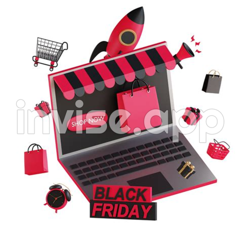 Black Friday Illustration - Free 3D Black Friday Illustration 14972846 With Transparent Background