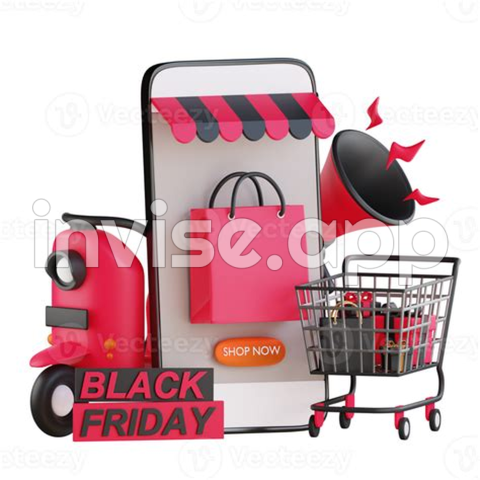 Black Friday Illustration - Free 3D Black Friday Illustration 14972871 With Transparent Background