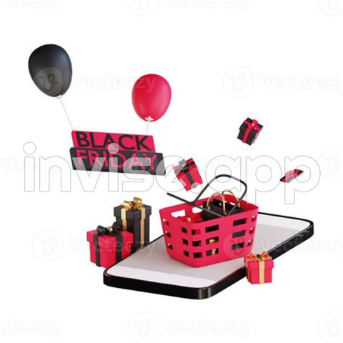 Black Friday Illustration - Free 3D Black Friday Illustration 14972850 With Transparent Background