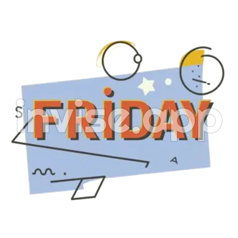 It'S Friday - Friday Text And Design Elements Icon, Friday, Friday Text And Design