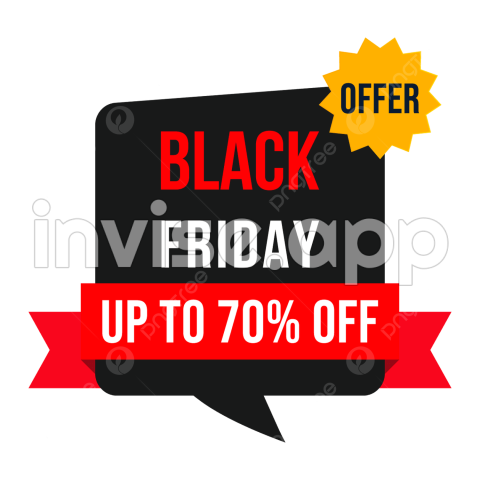 Black Friday Offer - Black Friday Offer Banner Up To 70 Off, Transparent Black Friday Offer