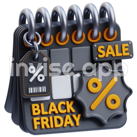 7,101 3D Calendar With Black Friday Date Illustrations Free In - Black Friday Crazy