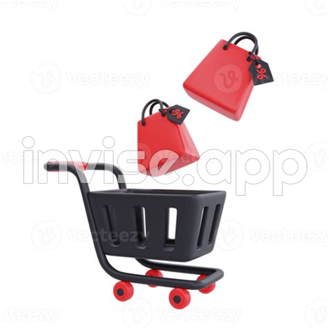 Christmas Black Friday Shopping - Black Friday Super Sale With Shopping Cart And Houseglass, Christmas