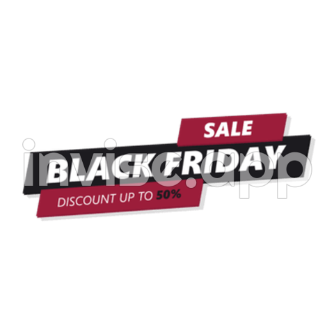 Flat Black Friday Sale Banner Label With Discount And Special Offer - Special Offers Black Friday