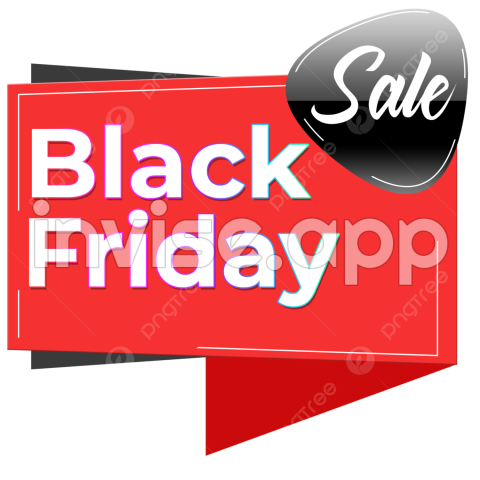 Black Friday Sale Template - Black Friday Sale Red Origami Label Banner, Black Friday, Sale, Banner