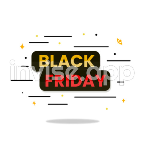 Black Friday Transparent Background Banner Design Template Vector - Black Friday Catalogue Template Free