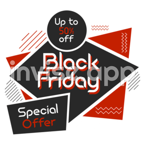 Black Friday Sale Flyer Template - Black Friday Flyer Illustration, Black Friday Label, Black Friday Nag