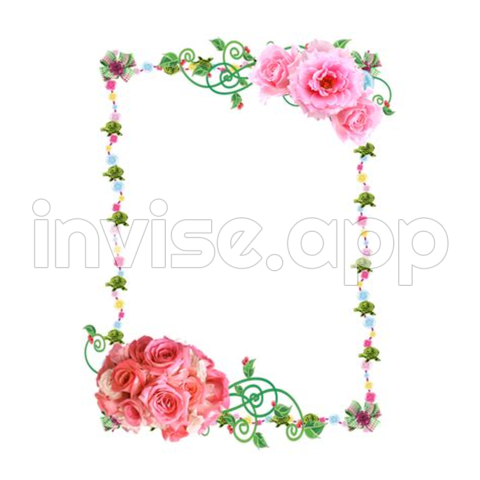 Borda De Moldura De Flores Cor De Rosa Gratis 11021663 - Moldura De Rosas