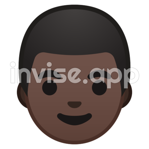 Man Dark Skin Tone Icon Noto Emoji People Faces Iconpack Google - Black Man With Dark Skin