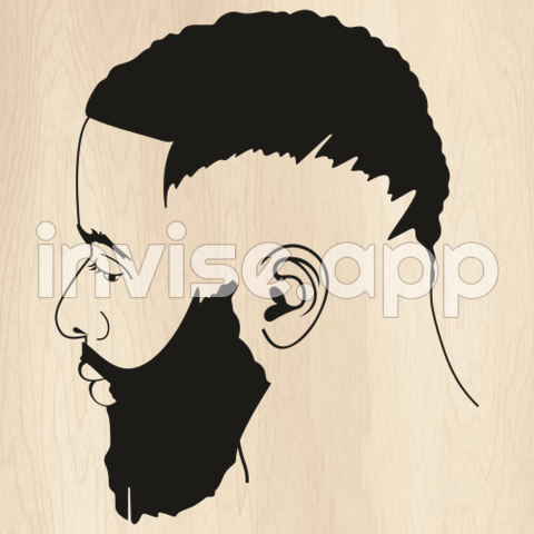 Beard Black Afro Man Svg Afro Man Beard Vector File Hairstyle Svg - Black Man Afro