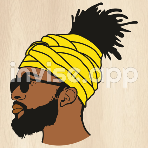 Black Man With Dreadlocks And Beard Svg Afro Man Dreadlocks And Beard - Black Man With Dreads