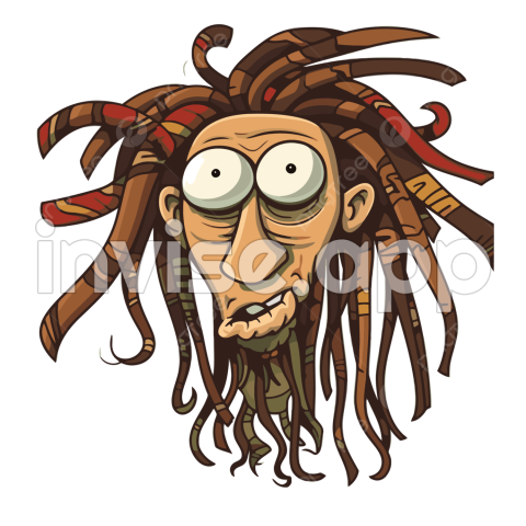 Black Man With Dreads - Rastas Vector , Vector, Psd, And Clipart With Transparent Background