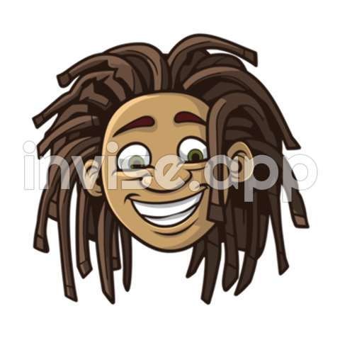 Dreads Clipart Cartoon Clip Art Illustration African Cartoon Character - Black Man With Dreads