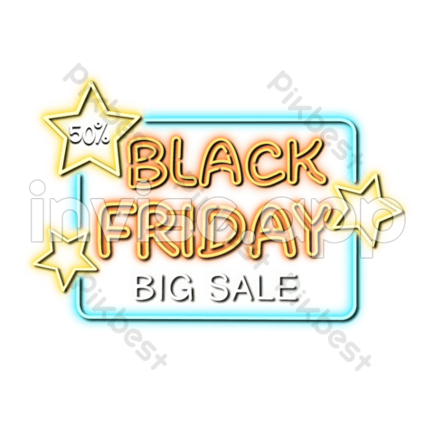 Black Friday Neon Sign - Geometric Star Black Friday Neon Images Psd Free Download Pikbest